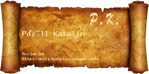 Páli Katalin névjegykártya